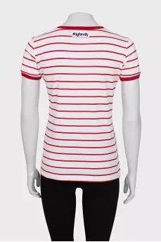 Straight-cut striped T-shirt