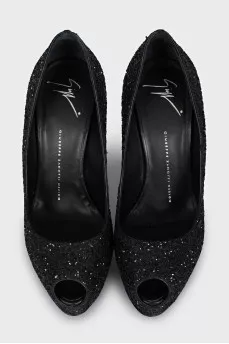 Shiny black shoes