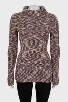 Long knitted sweater