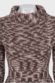 Long knitted sweater