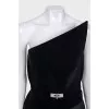 Fitted dress with an asymmetrical top