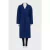 Double-breasted coat in blue