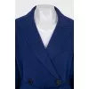 Double-breasted coat in blue