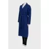 Double-breasted coat in blue