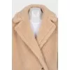 Beige teddy coat