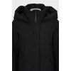 Black straight-cut down jacket