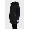 Black straight-cut down jacket