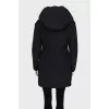 Black straight-cut down jacket