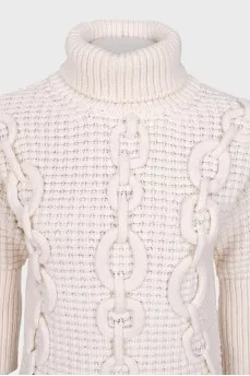 Sweater with voluminous decor