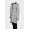 Straight-cut cardigan decorated with crystals