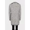 Straight-cut cardigan decorated with crystals