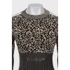 Fitted dress in animal print with tag