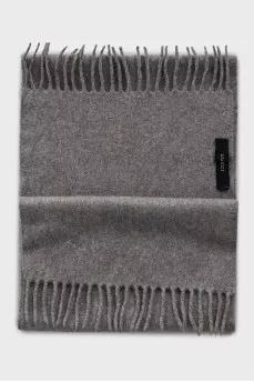 Men's gray cashmere scarf