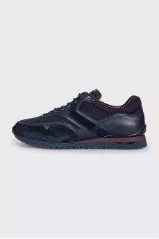 Men's sneakers made of textile and suede