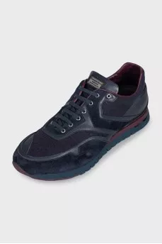 Men's sneakers made of textile and suede