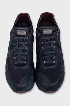Men's sneakers made of textile and suede