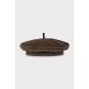 Corduroy beret with embroidered logo