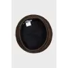 Corduroy beret with embroidered logo