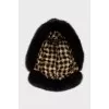 Fur hat with silk lining
