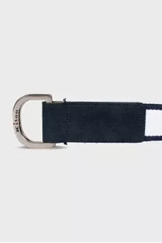 Men's belt made of textile and suede