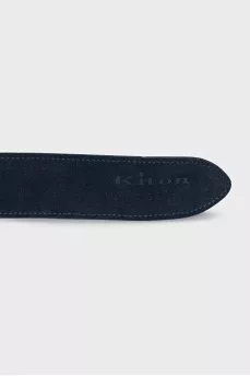 Men's belt made of textile and suede