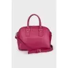 Pink leather bag