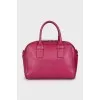 Pink leather bag