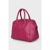 Pink leather bag