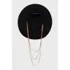 Black hat with gold chains