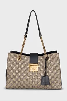 Padlock bag with signature print