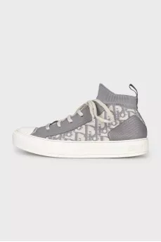 Gray textile Walk'n'Dior sneakers