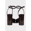 Patent leather slingbacks