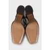 Patent leather slingbacks