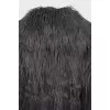 Straight cut fur coat with long pile