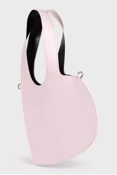 Heart-shaped leather bag