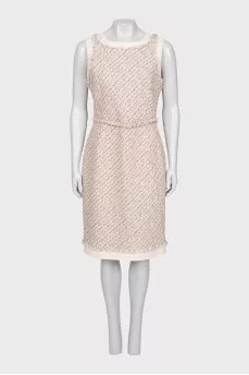 Sleeveless tweed dress