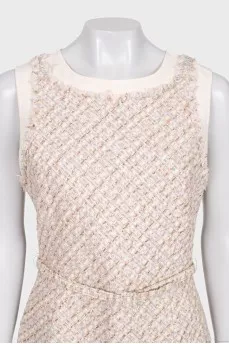 Sleeveless tweed dress