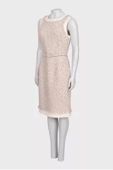 Sleeveless tweed dress
