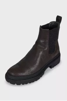 Brown leather Chelsea boots