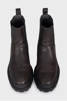 Brown leather Chelsea boots