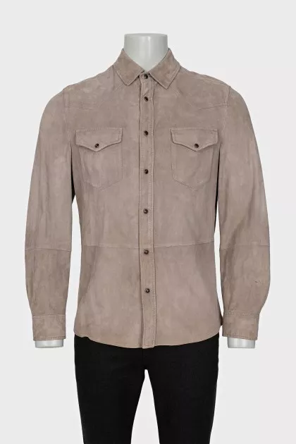 Men's leather shirt