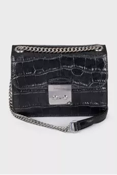 Black bag with embossed leather