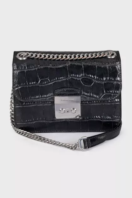 Black bag with embossed leather