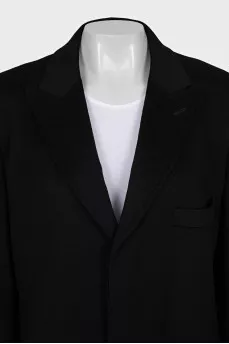 Men's black cashmere coat