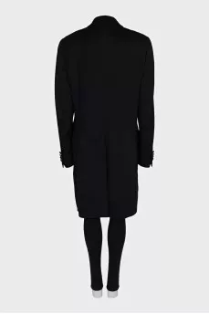 Men's black cashmere coat