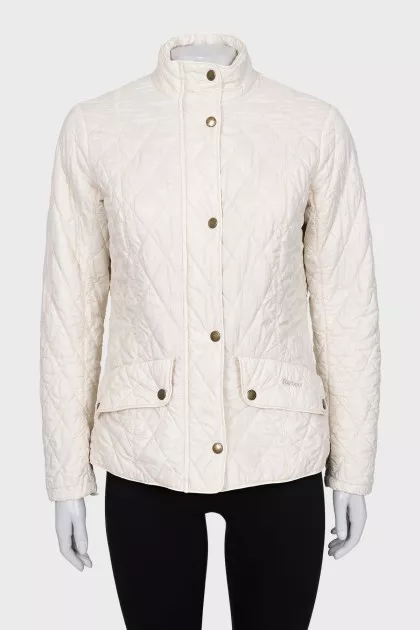 Quilted jacket with a high neck