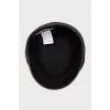 Brown cap with a patent leather visor