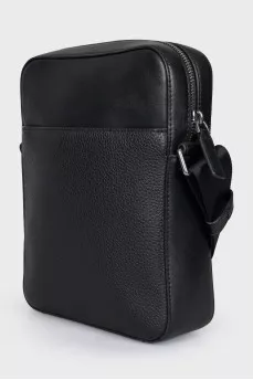 Men's rectangular bag with embossing
