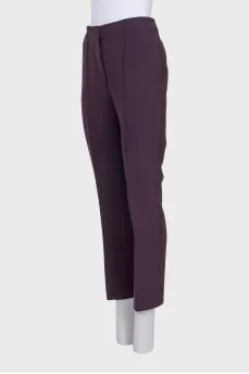 Purple straight trousers
