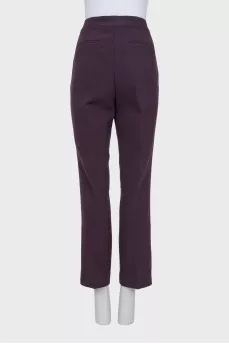 Purple straight trousers